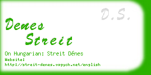 denes streit business card